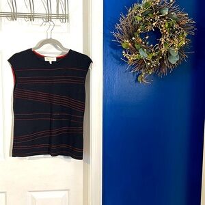 Women’s Escada Black & Red Wool Sleeveless Sweater Size 38 US Size 8